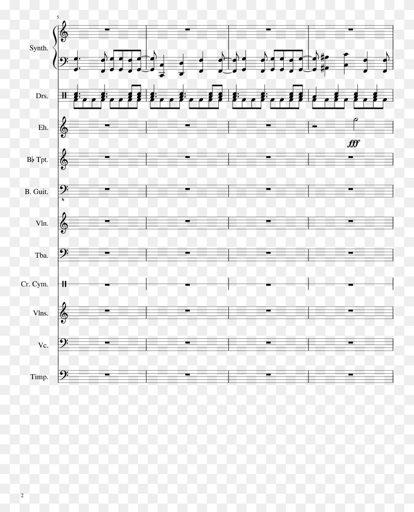 757x977 Sheet Music Composed By Composer Sheet Music, Gray, World Of Warcraft HD PNG Download