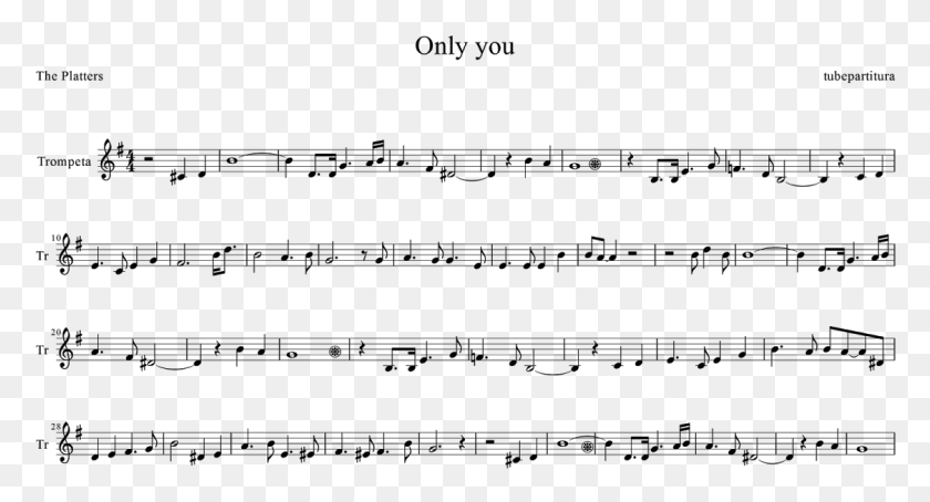 1124x568 Sheet Music For Only You For Trumpet By The Platters Only You Saxophone Sheet Music, Gray, World Of Warcraft HD PNG Download