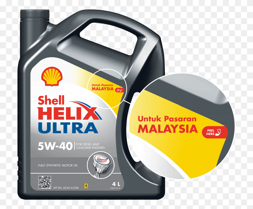 727x632 Shell Helix Engine Oil With Made For Malaysia Labels Shell Helix Ultra Diesel, Label, Text, Bottle HD PNG Download