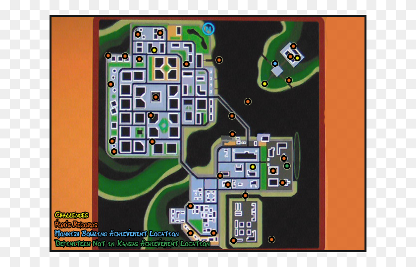640x480 Shen Long Collectible Map Destroy All Humans Map, Pac Man, Game HD PNG Download
