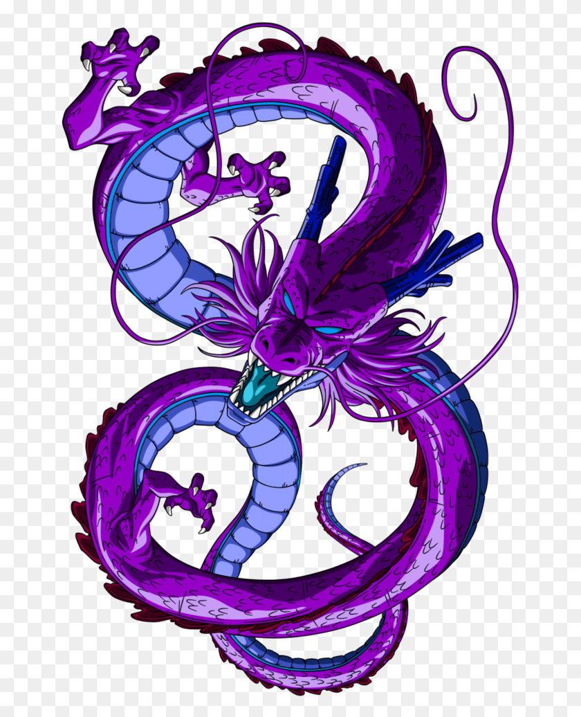 663x976 Shenron, Dragon, Purple Hd Png