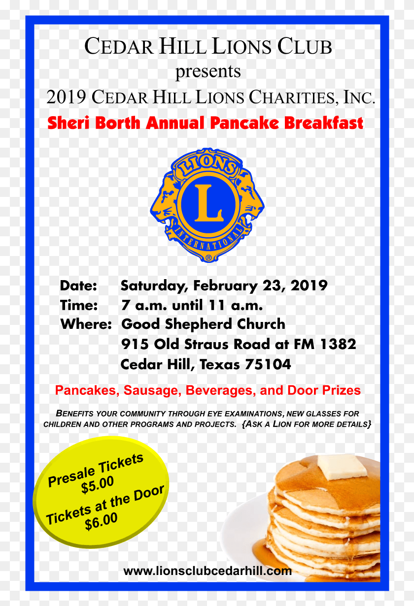 740x1171 Sheri Borth Annual Pancake Breakfast Lions Club, Burger, Food, Text HD PNG Download