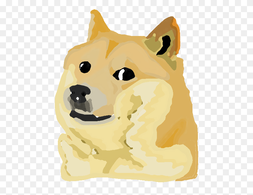 477x585 Shiba Inu Dog Like Mammal Dog Yellow Mammal Nose Head Doge Meme Cartoon, Animal, Pet, Canine HD PNG Download