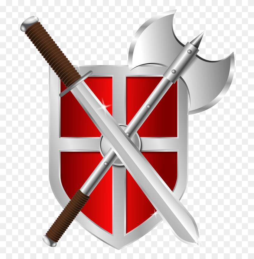 712x799 Shield And Sword Clipart Shield Clipart, Armor, Bow HD PNG Download