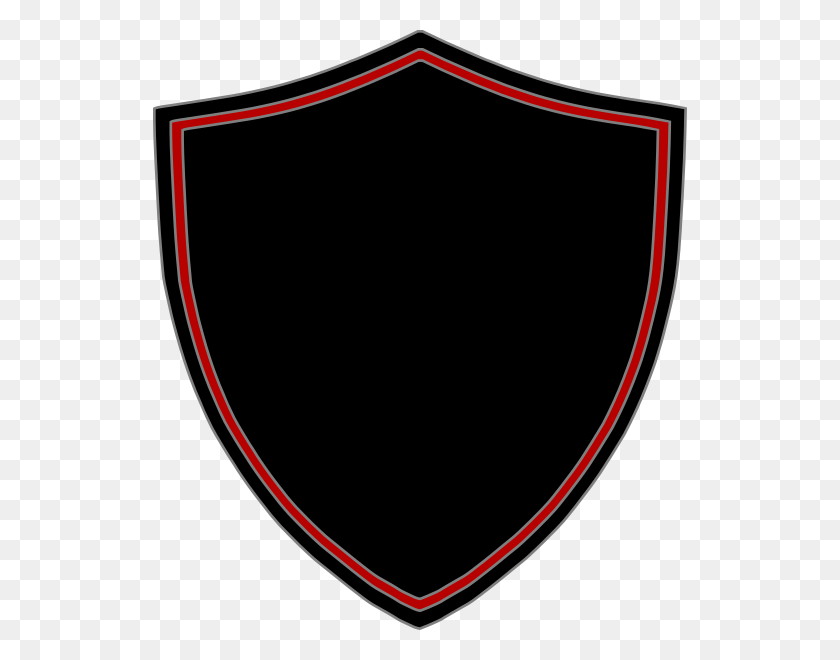 534x600 Shield Blackred Clip Art At Clker Emblem, Armor HD PNG Download