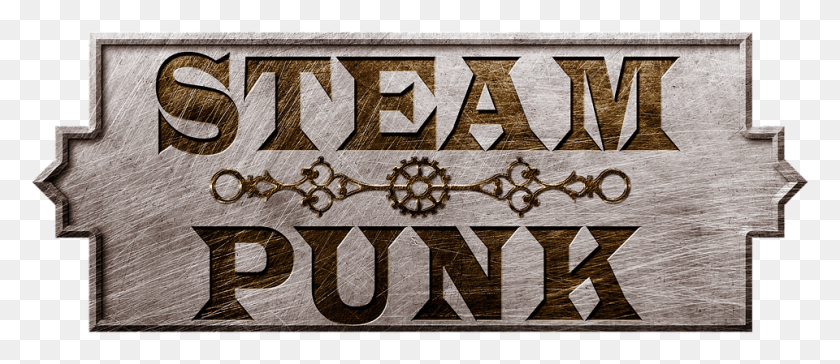 960x375 Shield Metal Steampunk Metal Sign Grey Brown, Word, Text, Alphabet HD PNG Download