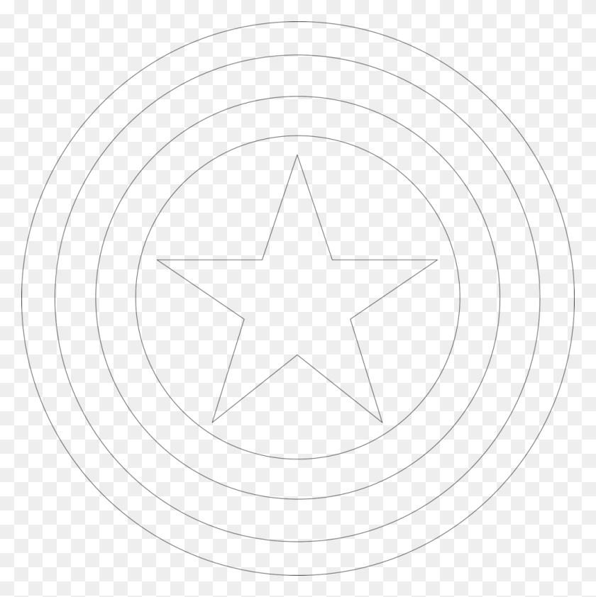 1024x1027 Shield Outline Captain America Logo Outline Search Circle, Gray, World Of Warcraft HD PNG Download