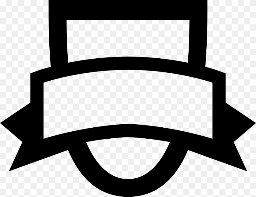 Shield Outline With A Banner Vector Shield Banner, Stencil, Symbol, Clothing, Hat PNG