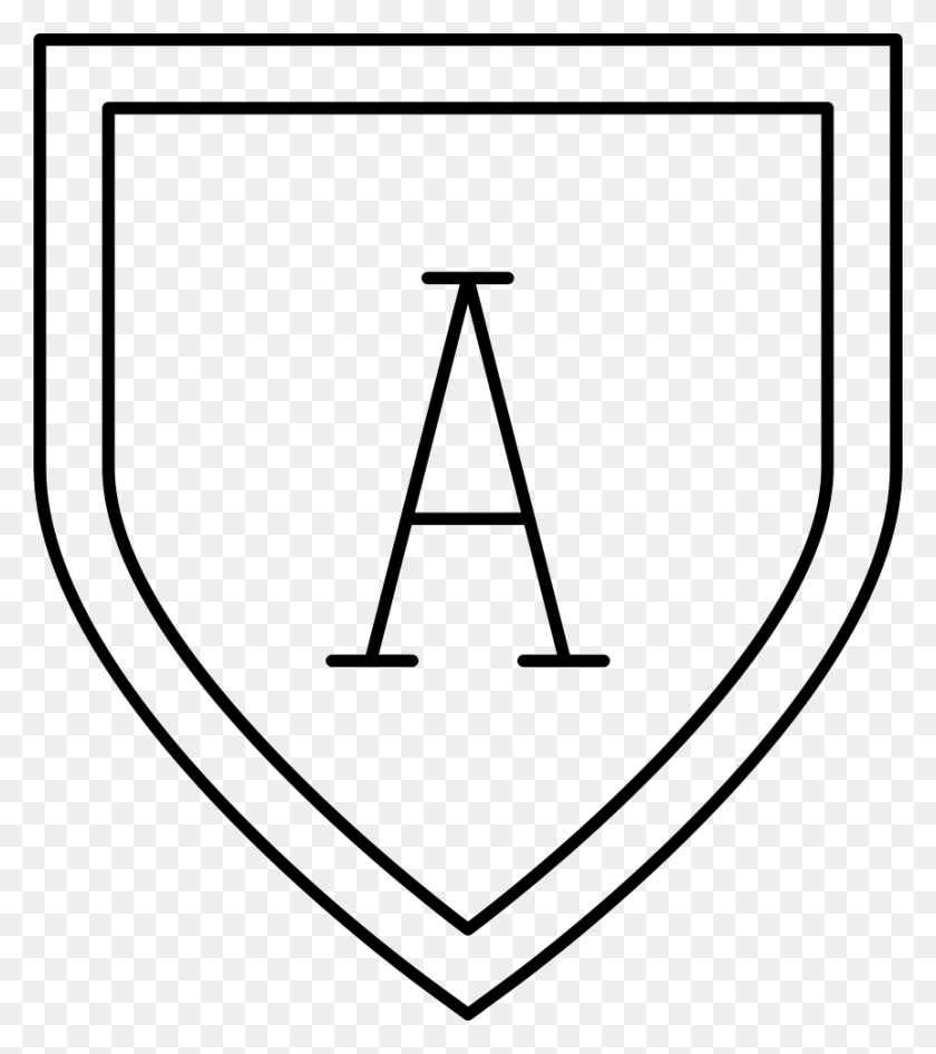 862x980 Shield Shape With Letter A Comments Circle, Armor, Lamp, Sweets Descargar Hd Png
