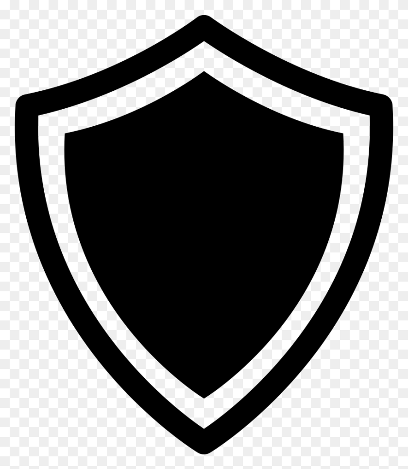 844x981 Shield Variant With White And Black Borders Svg Caf Ambo, Armor, Rug HD PNG Download