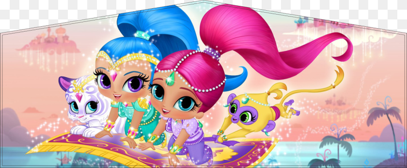 Shimmer And Shine Background, Art, Graphics, Baby, Face Sticker PNG