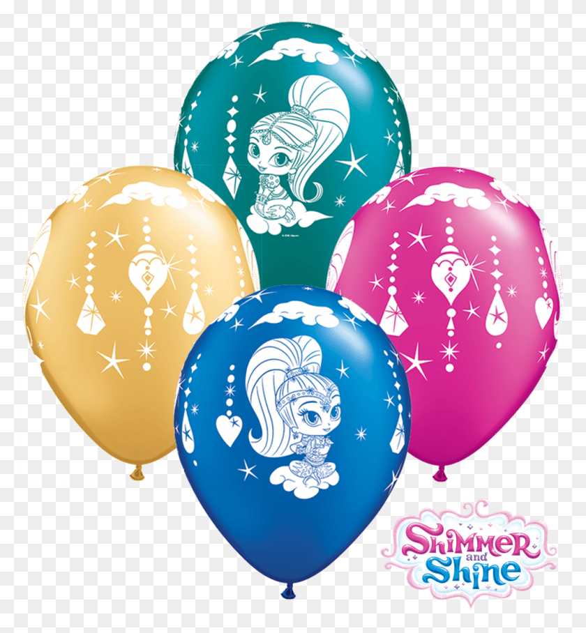 990x1077 Shimmer And Shine Sparkles Latex Balloons Balloon, Ball HD PNG Download