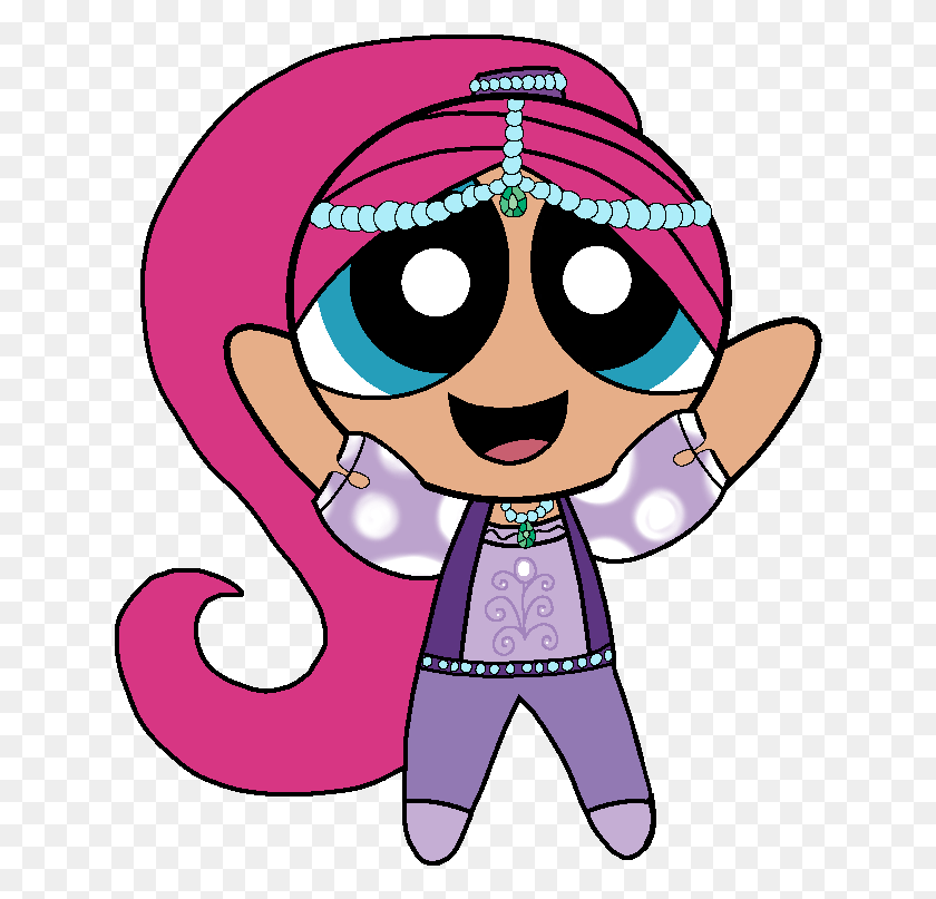 636x747 Shimmer In Powerpuff Girls Style By Marjulsansil Powerpuff Girls Shimmer And Shine, Face, Graphics HD PNG Download