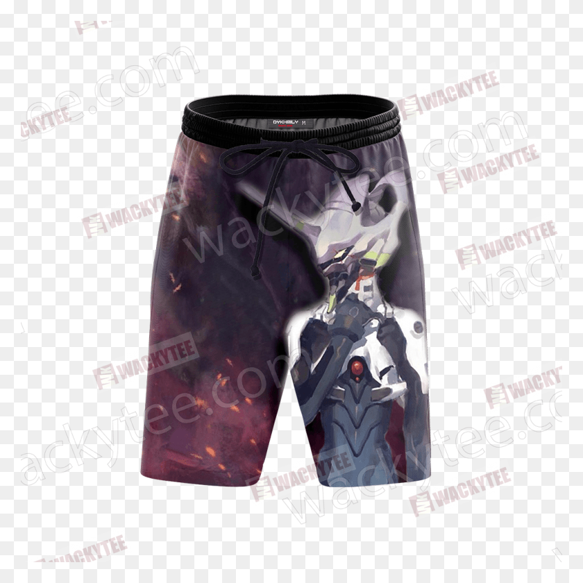 1024x1024 Shin Seiki Evangelion Ikari Shinji 3d Beach Shorts, Clothing, Apparel, Paper HD PNG Download