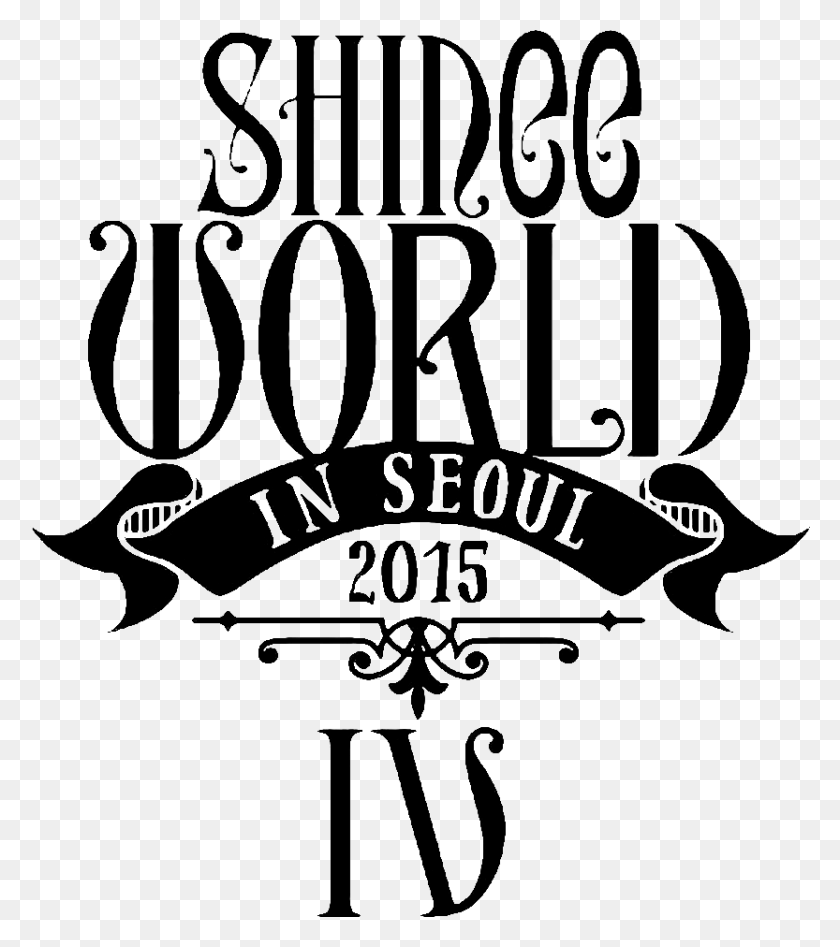 833x948 Shinee World Logo 3 By Angela Shinee World Concert Iv Logo, Text, Label, Alphabet HD PNG Download