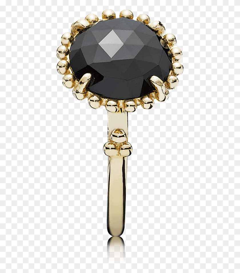 449x894 Shining Star Black Spinel Pandora Gold Ring With Black Stone, Accessories, Accessory, Jewelry HD PNG Download