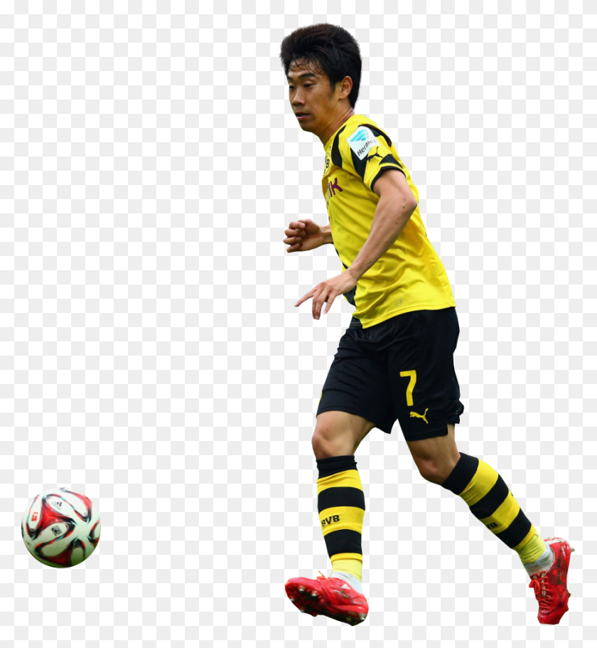 871x951 Shinji Kagawa Render Kick Up A Soccer Ball, Person, Human, People HD PNG Download