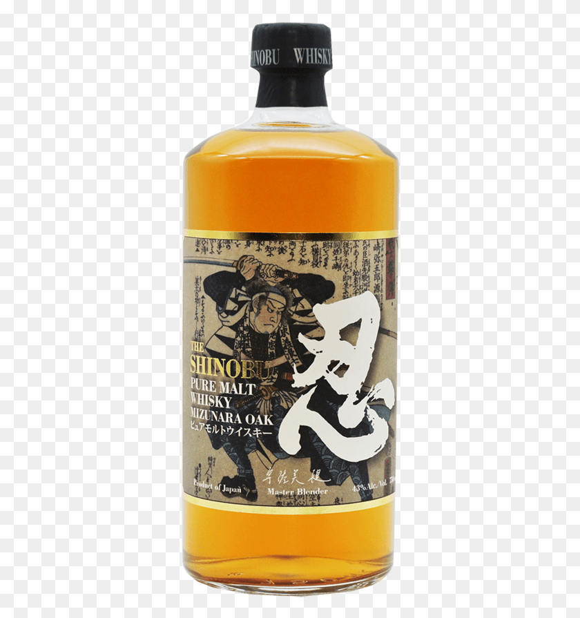 318x835 Shinobu Pure Malt Mizunara Oak Finish, Alcohol, Beverage, Drink HD PNG Download