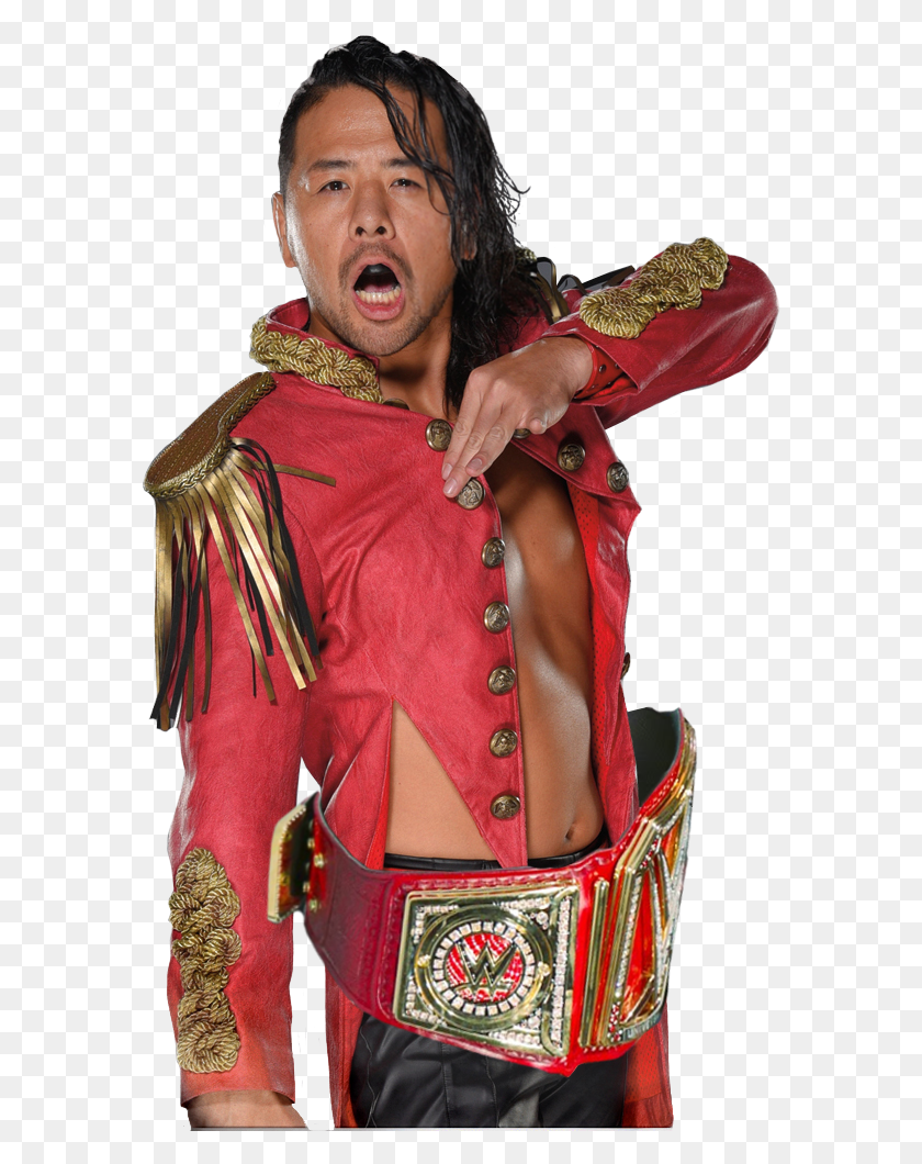 583x1000 Shinsuke Nakamura Transparent Image Shinsuke Nakamura Wwe Champion, Clothing, Apparel, Person HD PNG Download