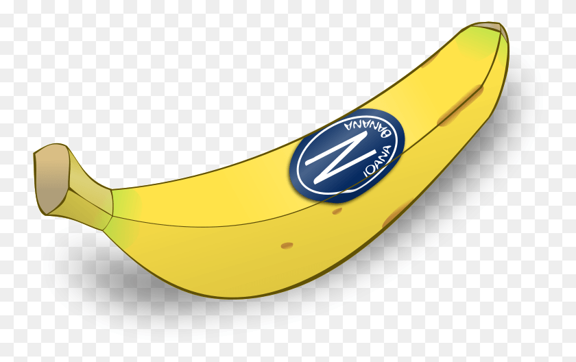 745x468 Shiny Banana Clipart Vector Clip Art Online Royalty Banana Clip Art, Plant, Fruit, Food HD PNG Download