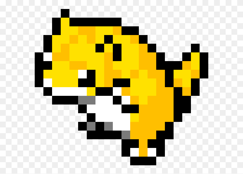601x541 Блестящий Чармандер Pixel Art, Pac Man Hd Png Скачать