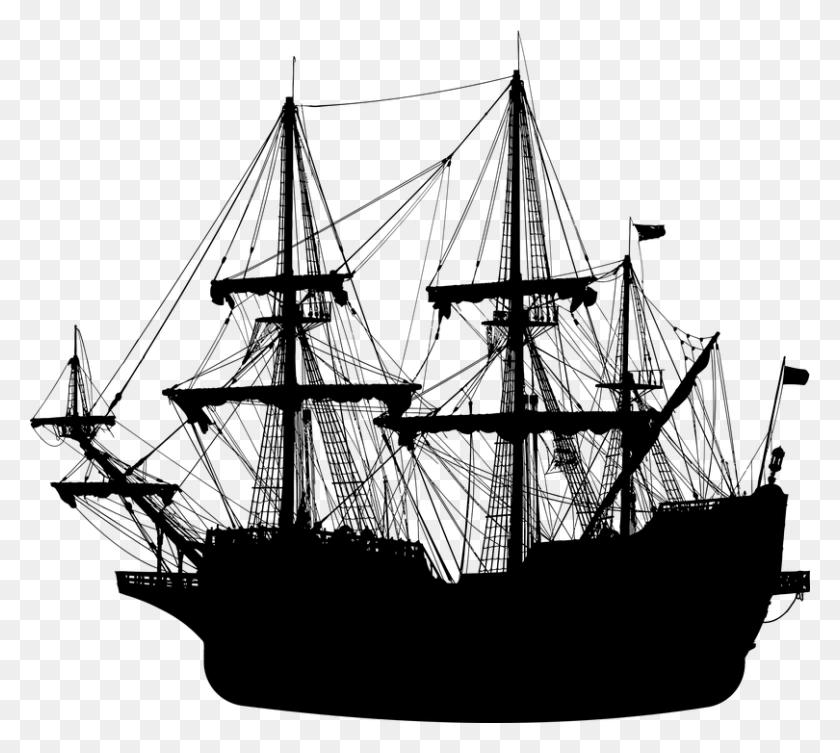 810x720 Ship Boat Silhouette Vessel Vehicle Transportation Mast, Gray, World Of Warcraft HD PNG Download