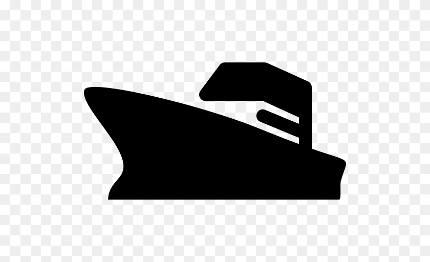 512x512 Ship Icon, Gray Clipart PNG