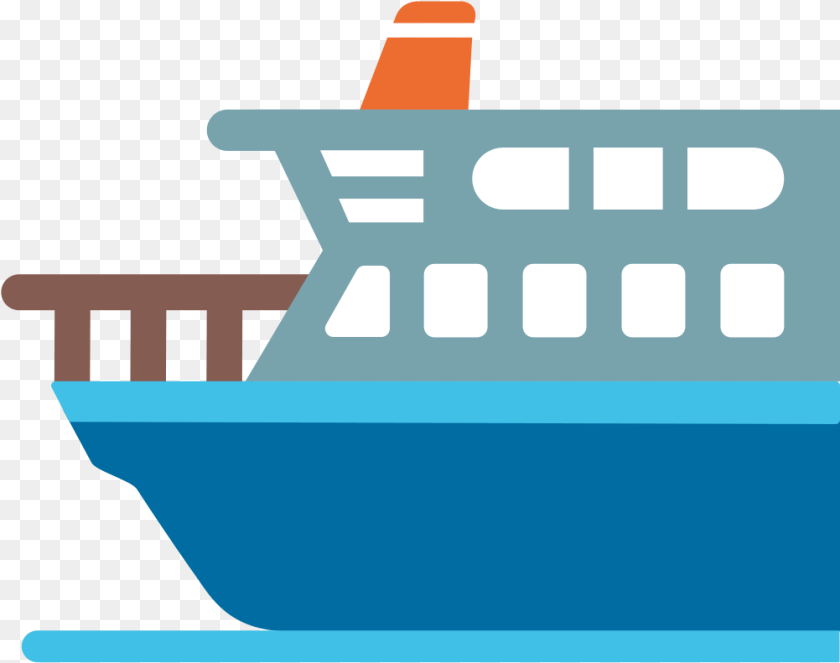Ship Svg Passenger Balsa Emoji, Transportation, Vehicle, Cruise Ship, Boat Sticker PNG