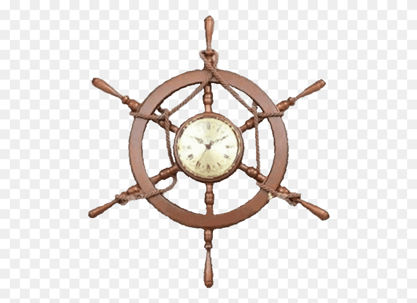 488x549 Ship Wheel Clock Ship39s Wheel, Steering Wheel, Lamp, Clock Tower HD PNG Download