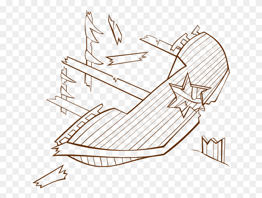 635x575 Shipwreck Loch Ard Computer Icons Line Art Draw A Sunken Ship Easy, Sundial, Statue, Sculpture HD PNG Download