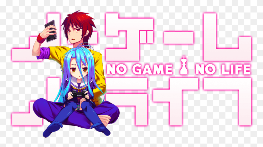 1001x528 Descargar Png Shiro And Sora No Game No Life No Game No Life Logo, Comics, Libro, Persona Hd Png