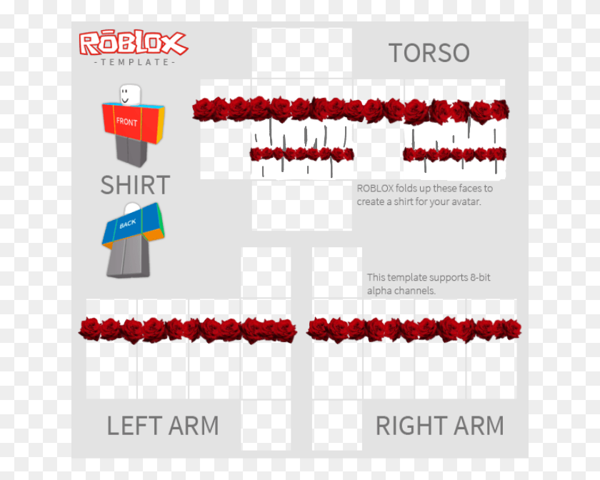640x612 Shirt Roblox Roses Supreme Shirt Roblox Template, Plot, Text, Diagram HD PNG Download