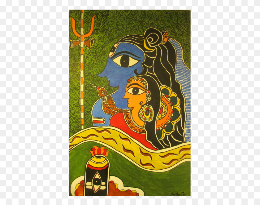 393x601 Shiva Shakti Illustration, Modern Art, Graphics HD PNG Download