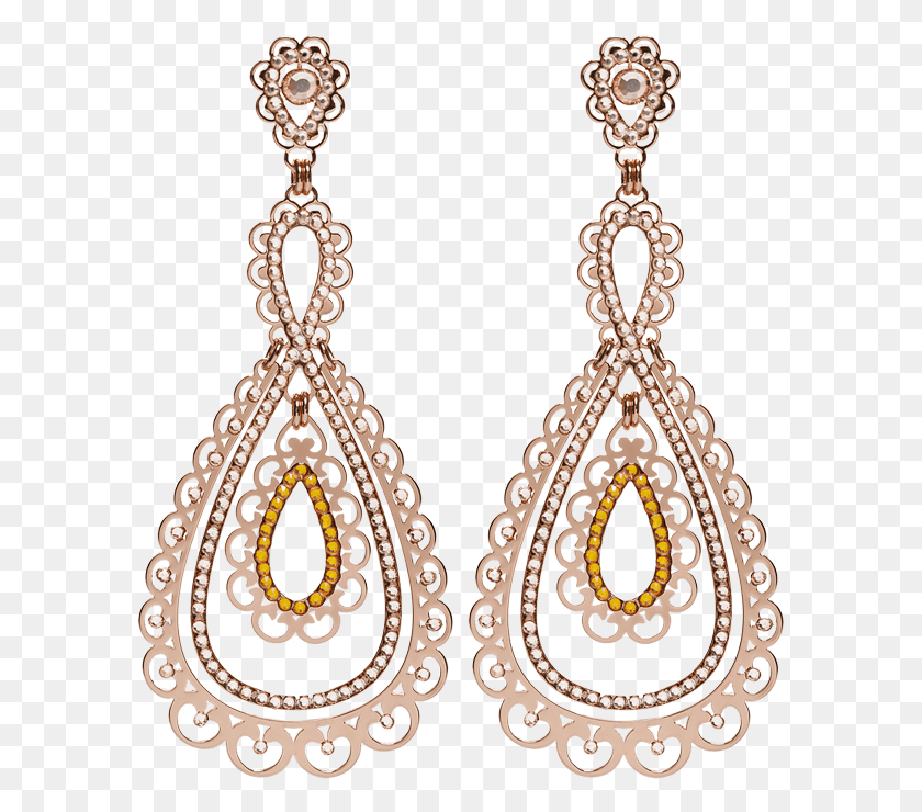 591x680 Shiyaya Earring Stud Teardrops Rose Gold Light Peach Earrings, Accessories, Accessory, Jewelry HD PNG Download