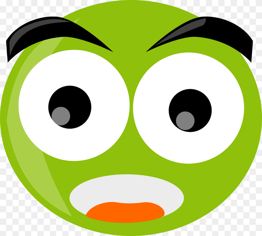 Shocked Face Emoticon Surprised With Teeth Iphone, Disk Transparent PNG