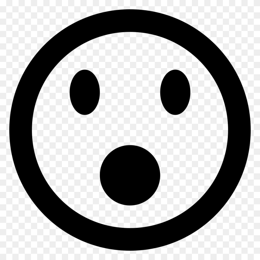 980x980 Shocked Face Emoticon Play Button Icon Transparent, Stencil, Disk, Logo Descargar Hd Png