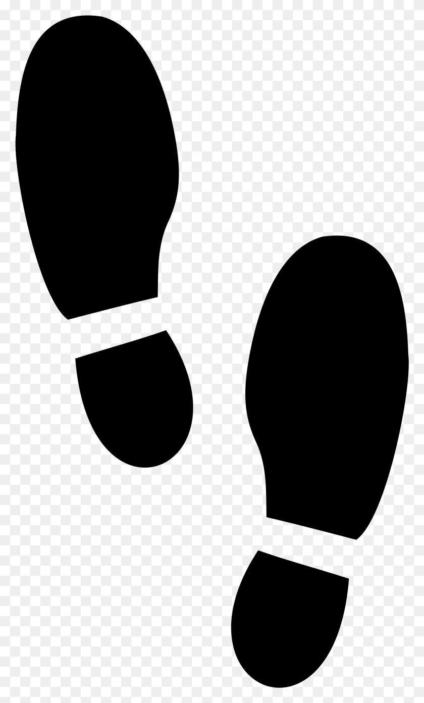 1392x2378 Shoe Footprints Outline Images Pictures Shoe Print Clip Art, Gray, World Of Warcraft HD PNG Download