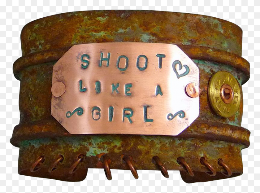803x580 Shoot Like A Girl Bullet Cuff Bracelet A Fun Cuff Bracelet, Rust, Birthday Cake, Cake HD PNG Download