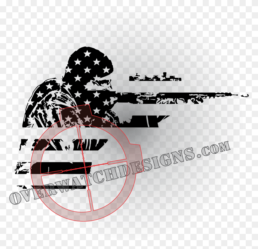 2230x2142 Shooter Stars And Stripes Sticker Gallery Rifle Shooting, Frisbee, Toy HD PNG Download