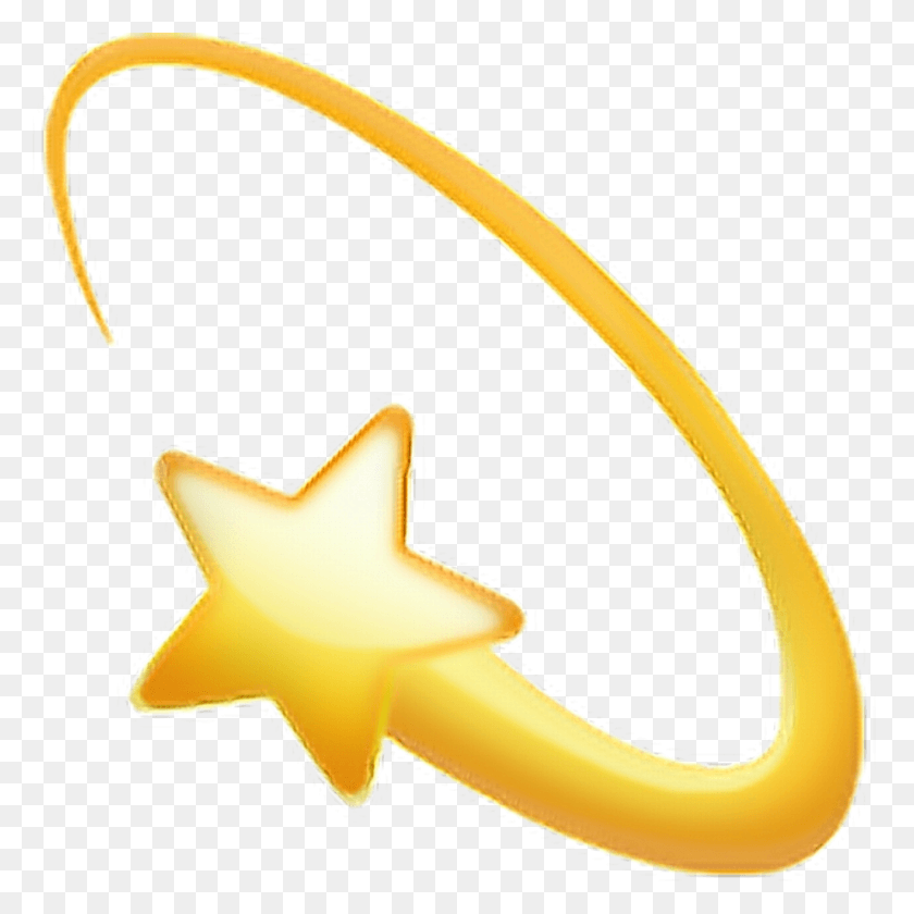 1024x1024 Shooting Star Emoji, Symbol, Star Symbol, Banana HD PNG Download