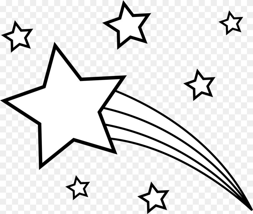 1601x1356 Shooting Star Shooting Stars Clipart Black And White, Star Symbol, Symbol PNG