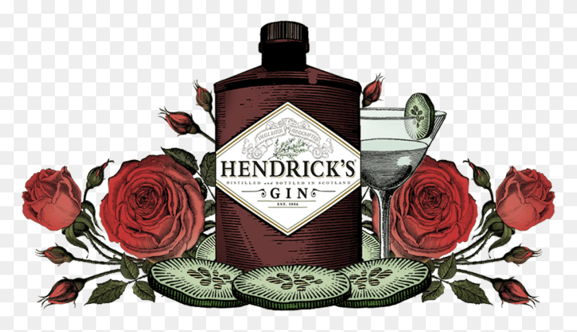 918x498 Shop At Once Hand Left Process Image Hendricks Gin Rose, Liquor, Alcohol, Beverage HD PNG Download