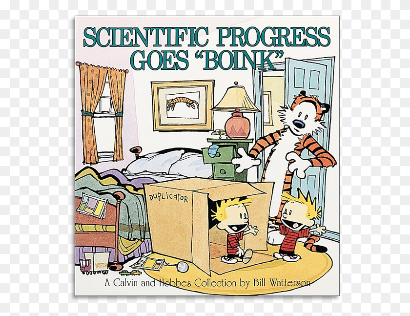 556x587 Shop Calvin And Hobbes Books Calvin And Hobbes Scientific Progress Goes Boink, Comics, Book, Poster HD PNG Download