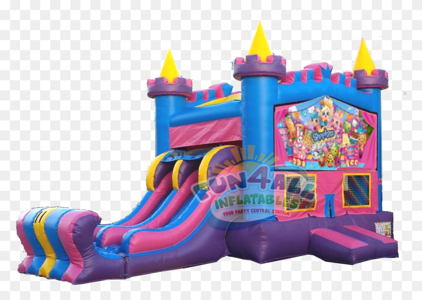1103x762 Shopkins Boune House Slide Rental Barbie Bounce House Rental, Inflatable, Toy HD PNG Download