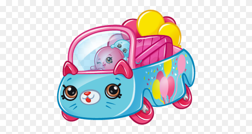 464x387 Shopkins Cutie Car Bumper Globos, Purple, Toy, Pastel De Cumpleaños Hd Png
