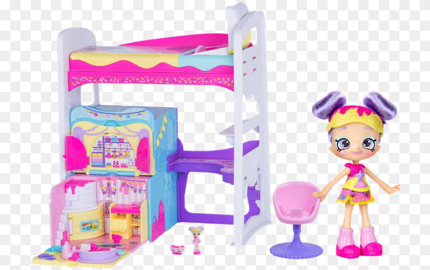 727x529 Shopkins Lil Secrets Bedroom, Bed, Bunk Bed, Furniture, Doll Sticker PNG