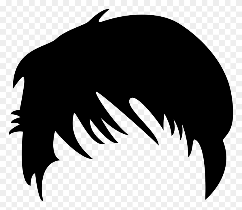 981x842 Short Black Hair Shape Comments Man Hair Vector, Stencil, Animal HD PNG Download