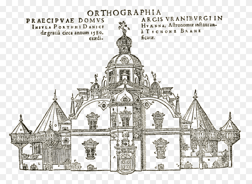 1984x1409 Short History Of Astronomy Fig 51 Dibujo De Uraniborg, Building, Architecture, Church HD PNG Download