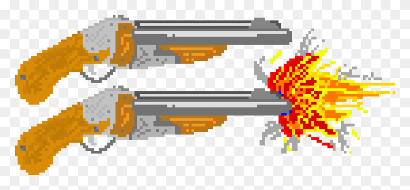 1401x591 Огнестрельное Оружие Pixel Art Gun Shot, Оружие, Вооружение, Транспорт Hd Png Скачать