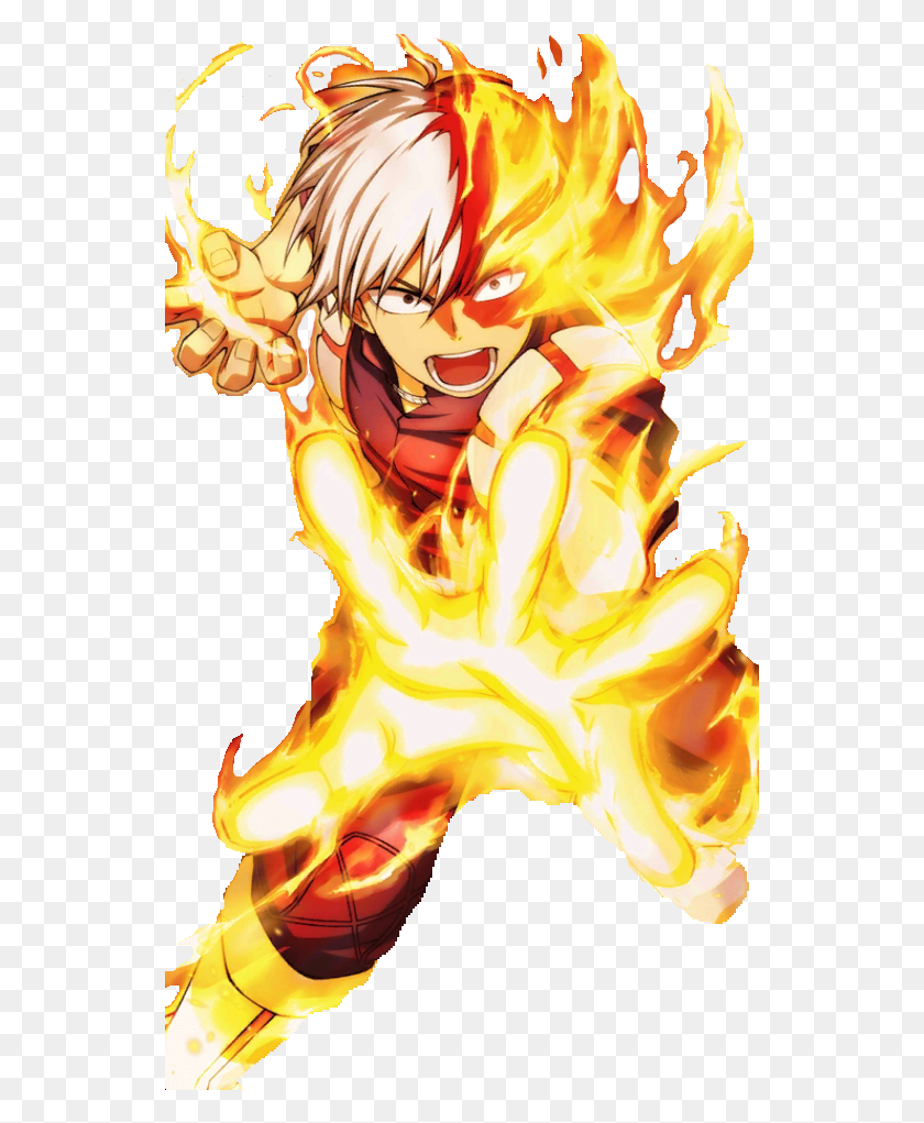 541x961 Shoto Todoroki Boku No Hero Academia, Fire, Flame, Person HD PNG Download